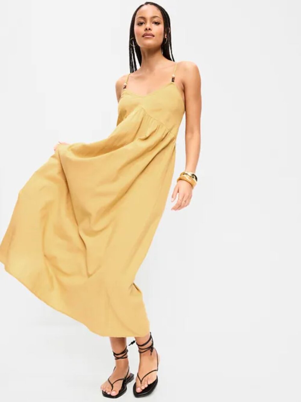 TALL Sleeveless Boho Cotton Blend Maxi Dress